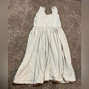 Alice and Ames size 8 jumper dress cream and white polka dots